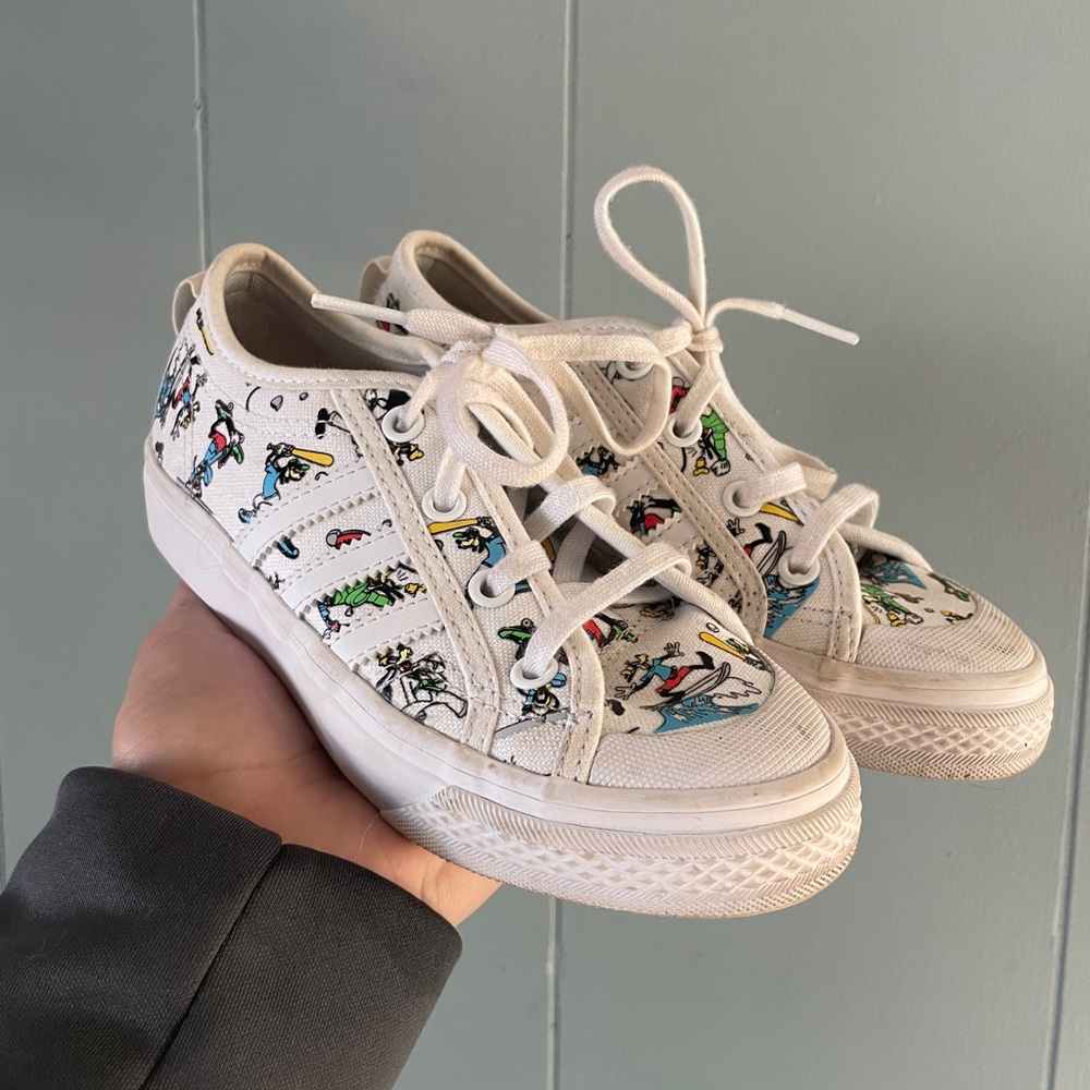 Kids White Patterned Sneakers